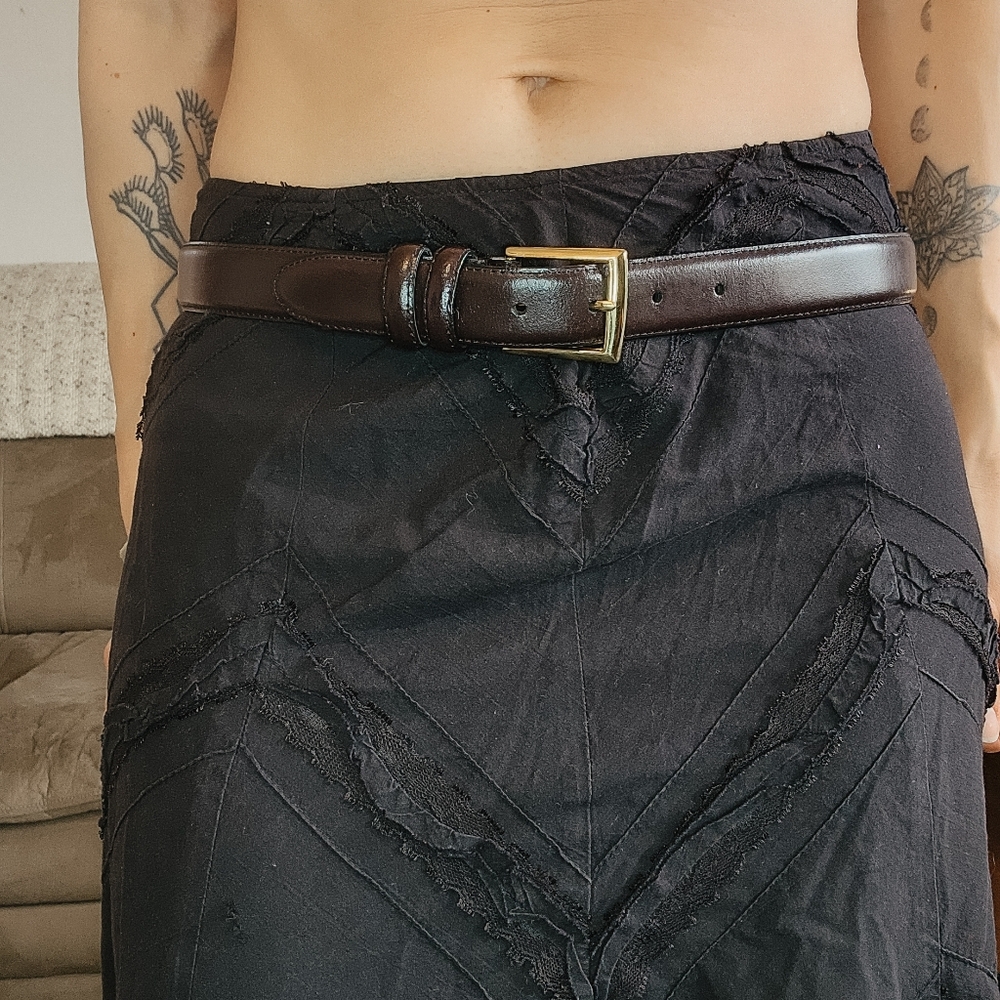 Arden Brown Cowhide Leather Belt Size Medium